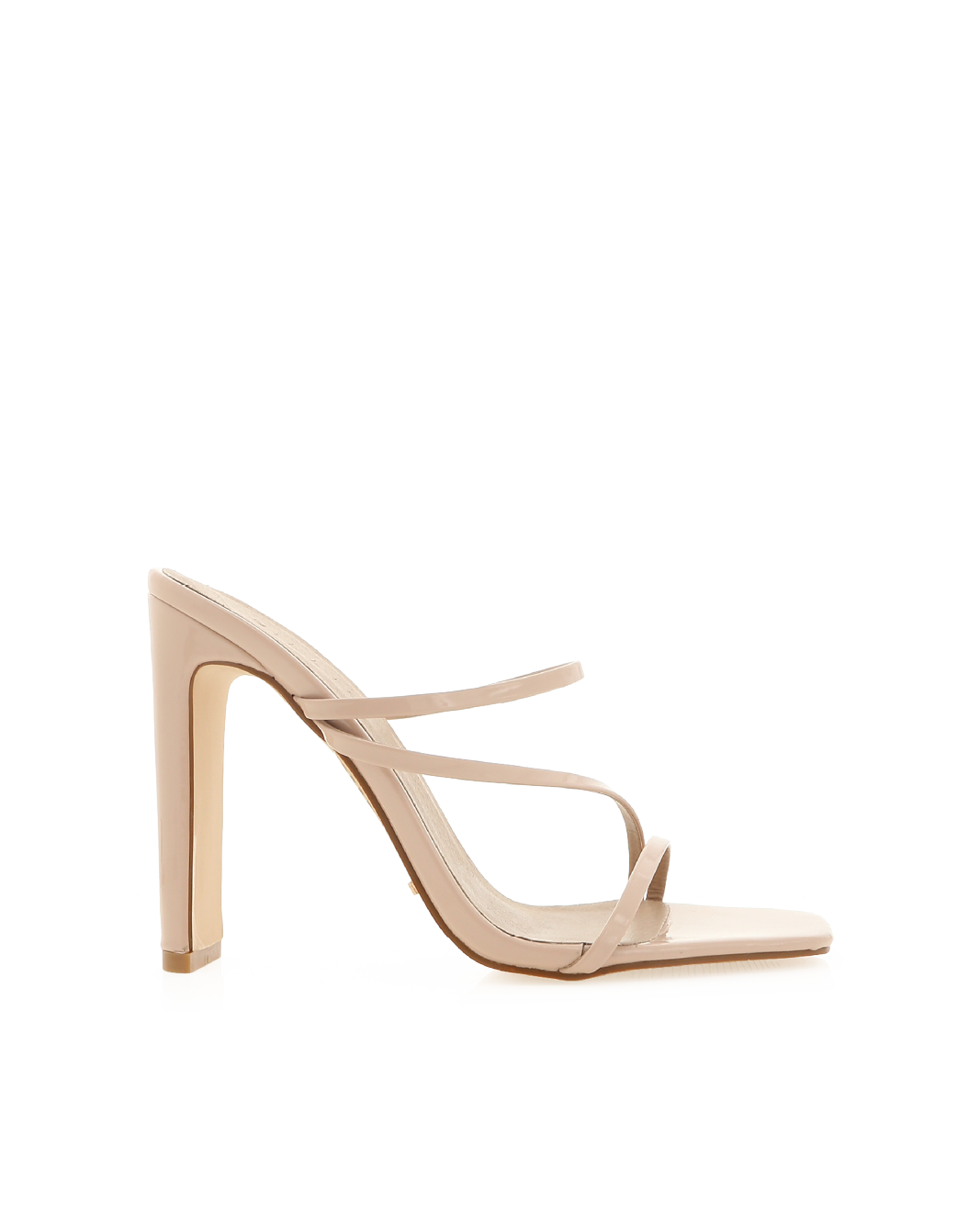 Patent nude sandals hot sale