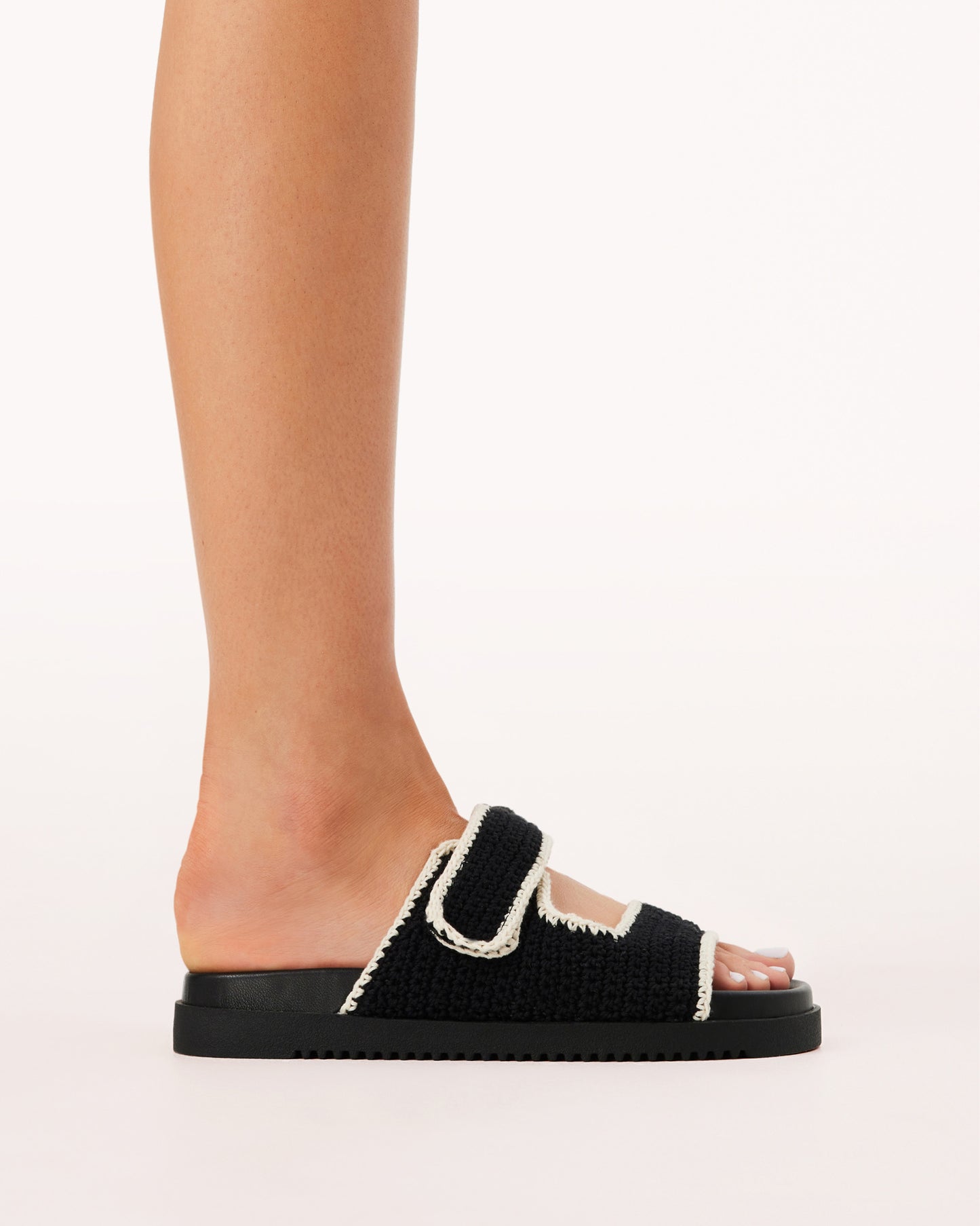 ABBOT - BLACK-WHITE-Sandals-Billini-Billini