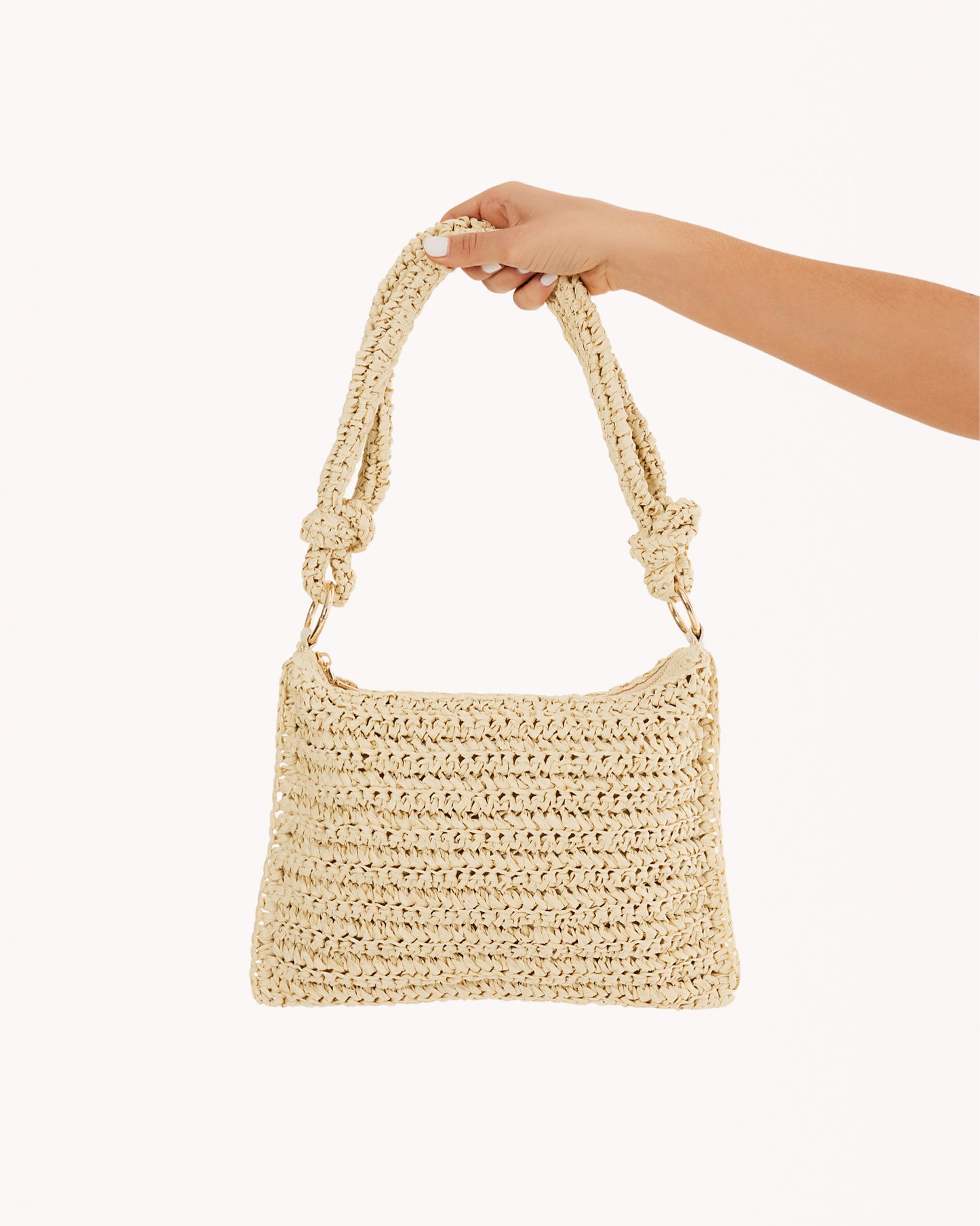 AQUILA SHOULDER BAG - NATURAL RAFFIA-Handbags-Billini-O/S-Billini