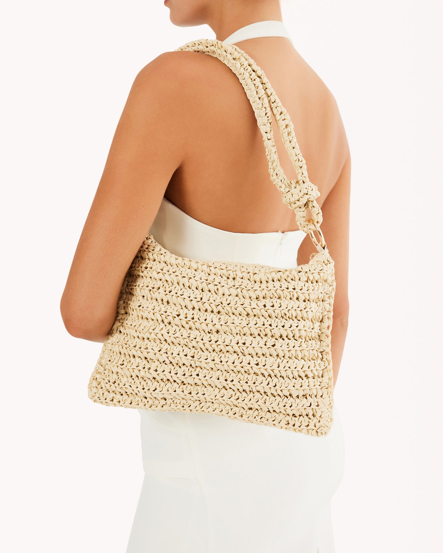 AQUILA SHOULDER BAG - NATURAL RAFFIA-Handbags-Billini-O/S-Billini