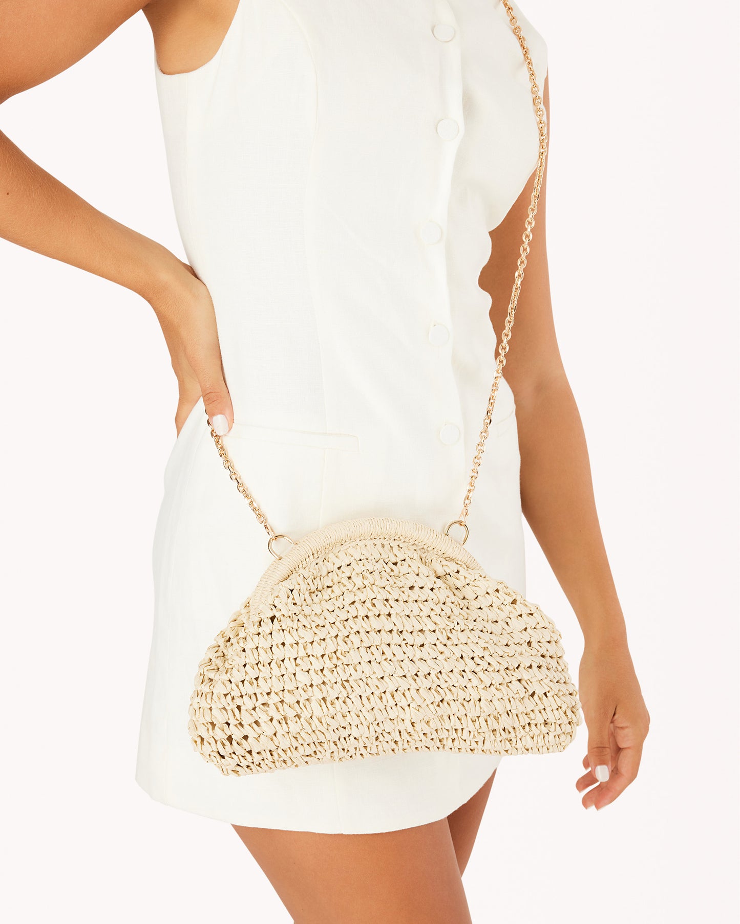 BETTE CLUTCH BAG - NATURAL RAFFIA-Handbags-Billini-O/S-Billini