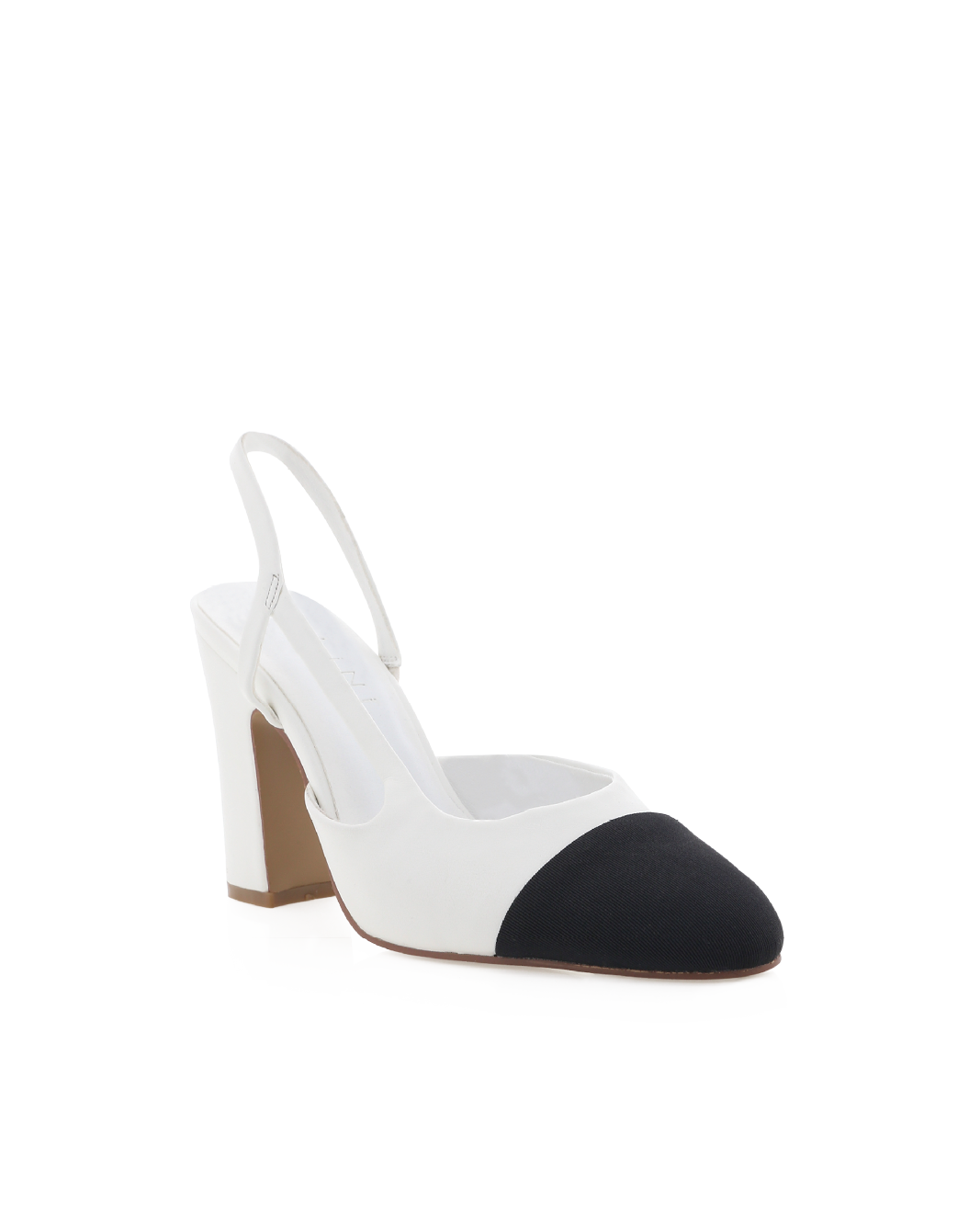 CROSBIE - WHITE-BLACK GROSGRAIN-PUMPS-Billini-Billini