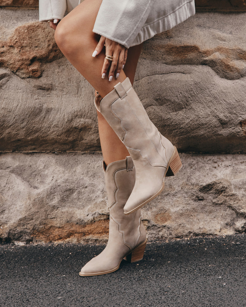 DARIEL - TAUPE NUBUCK-Boots-Billini-Billini