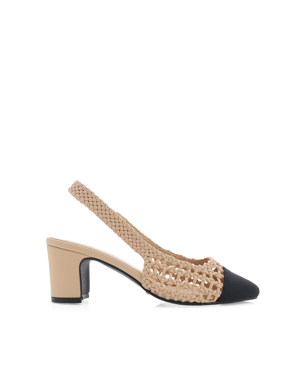 FLORIS - NOUGAT-BLACK GROSGRAIN-PUMPS-Billini-Billini