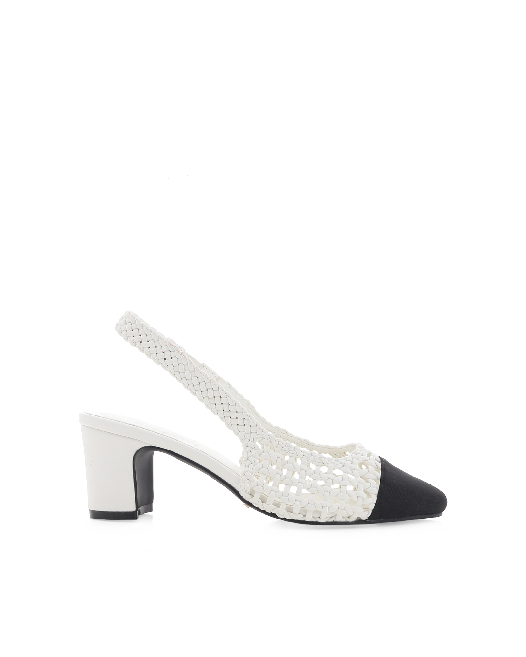 FLORIS - WHITE-BLACK GROSGRAIN-PUMPS-Billini-Billini