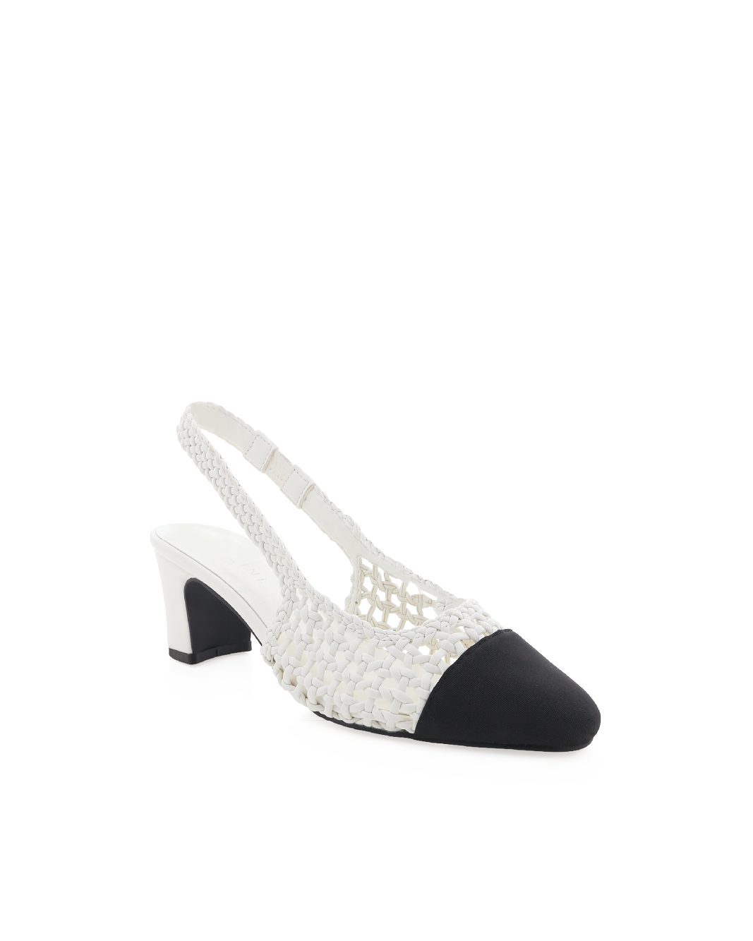 FLORIS - WHITE-BLACK GROSGRAIN-PUMPS-Billini-Billini