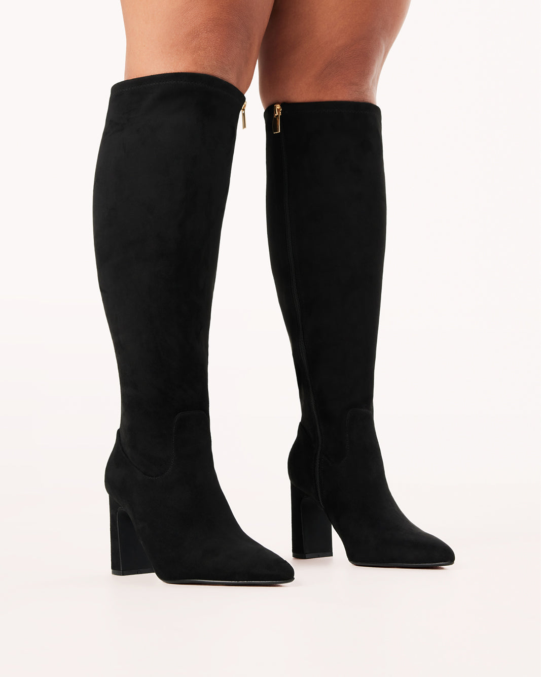 FREDDY EXTENDED CURVE - BLACK SUEDE-Boots-Billini-Billini