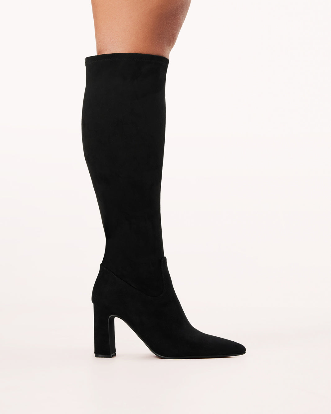 FREDDY EXTENDED CURVE - BLACK SUEDE-Boots-Billini-Billini