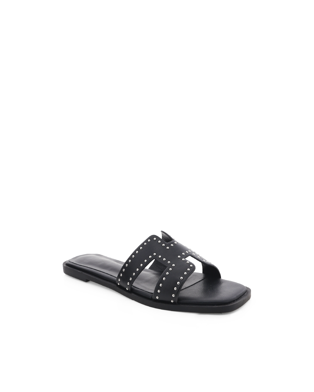 GORDY - BLACK-SILVER STUD-Sandals-Billini-Billini