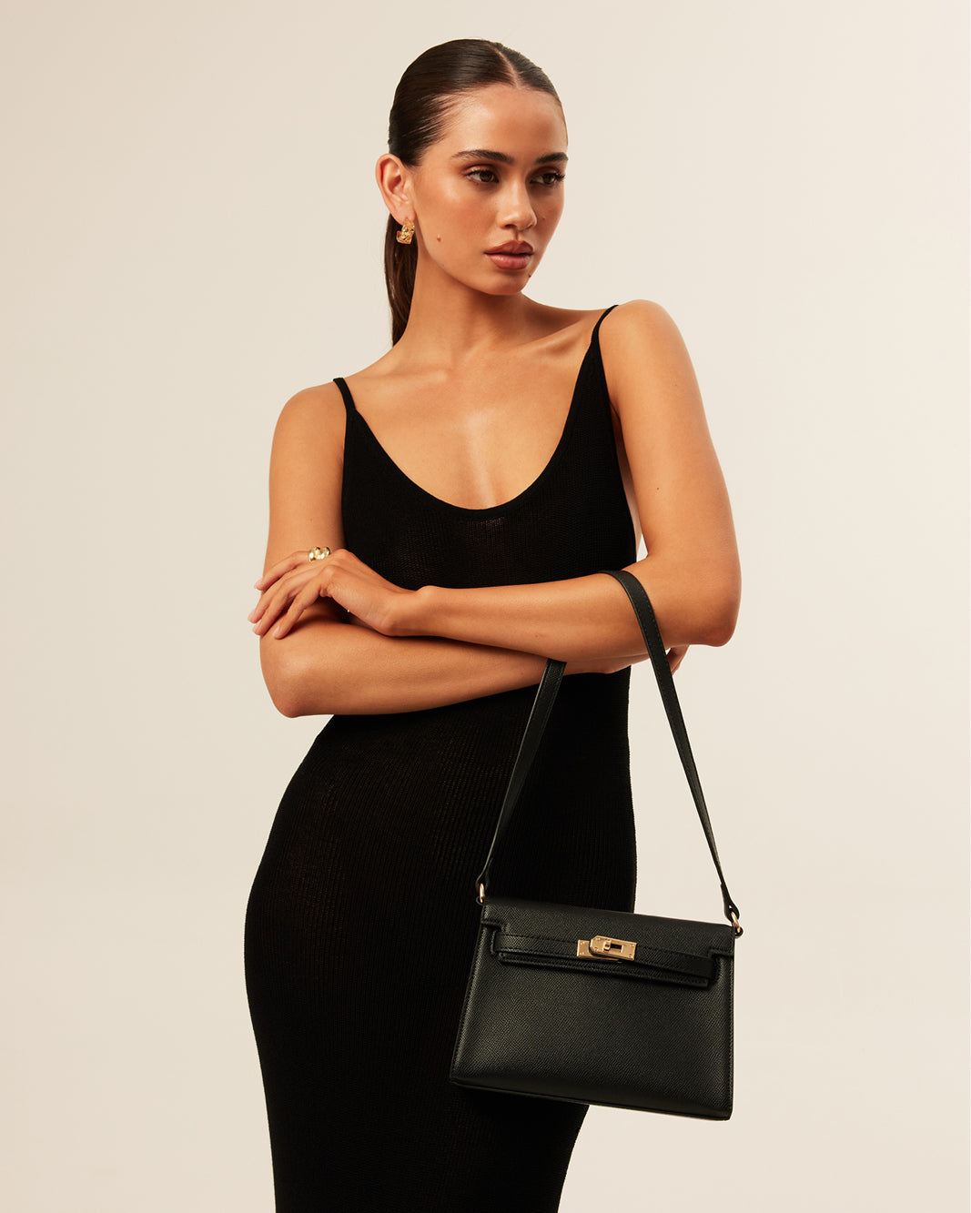 HEIDI SHOULDER BAG - BLACK-Handbags-Billini-O/S-Billini