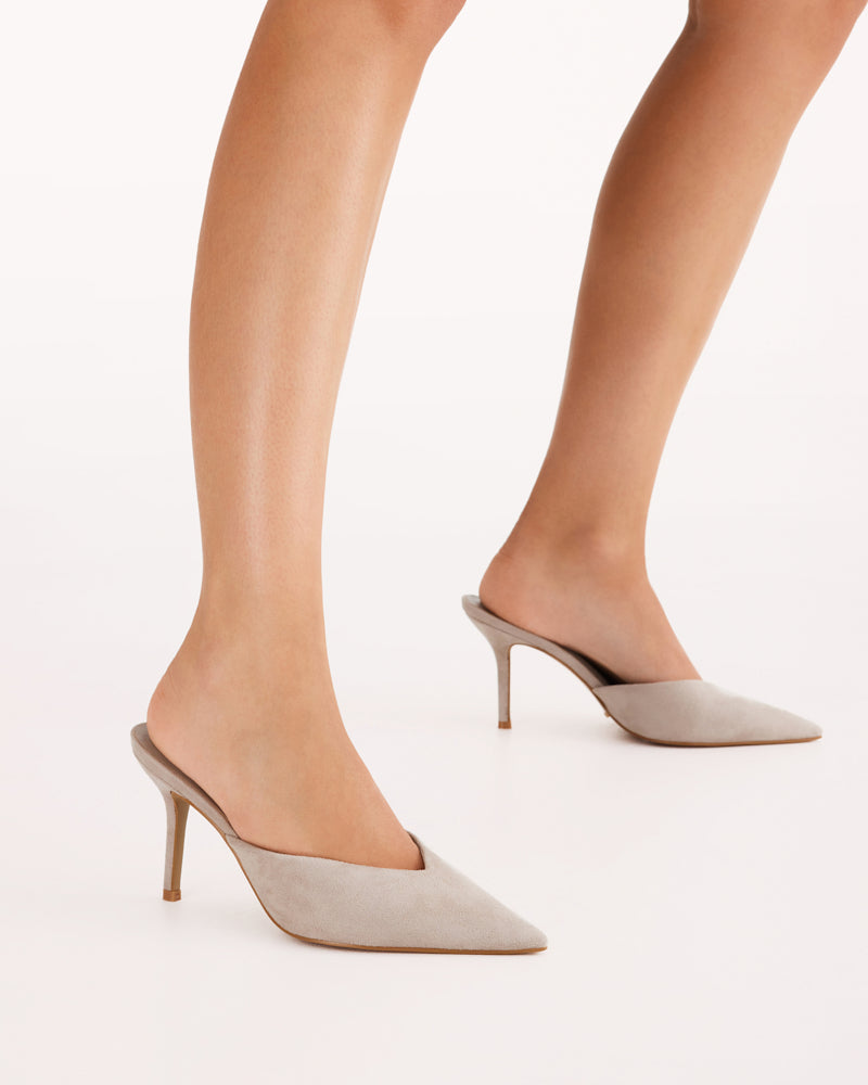 KAREY - MIST GREY SUEDE-PUMPS-Billini-Billini