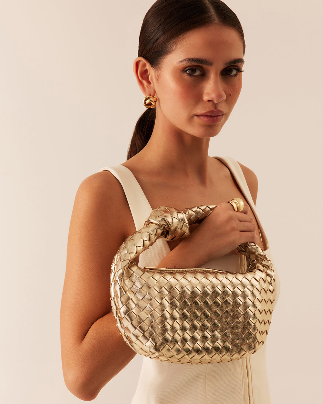 KERI SHOULDER BAG - GOLD METALLIC-Handbags-Billini-O/S-Billini