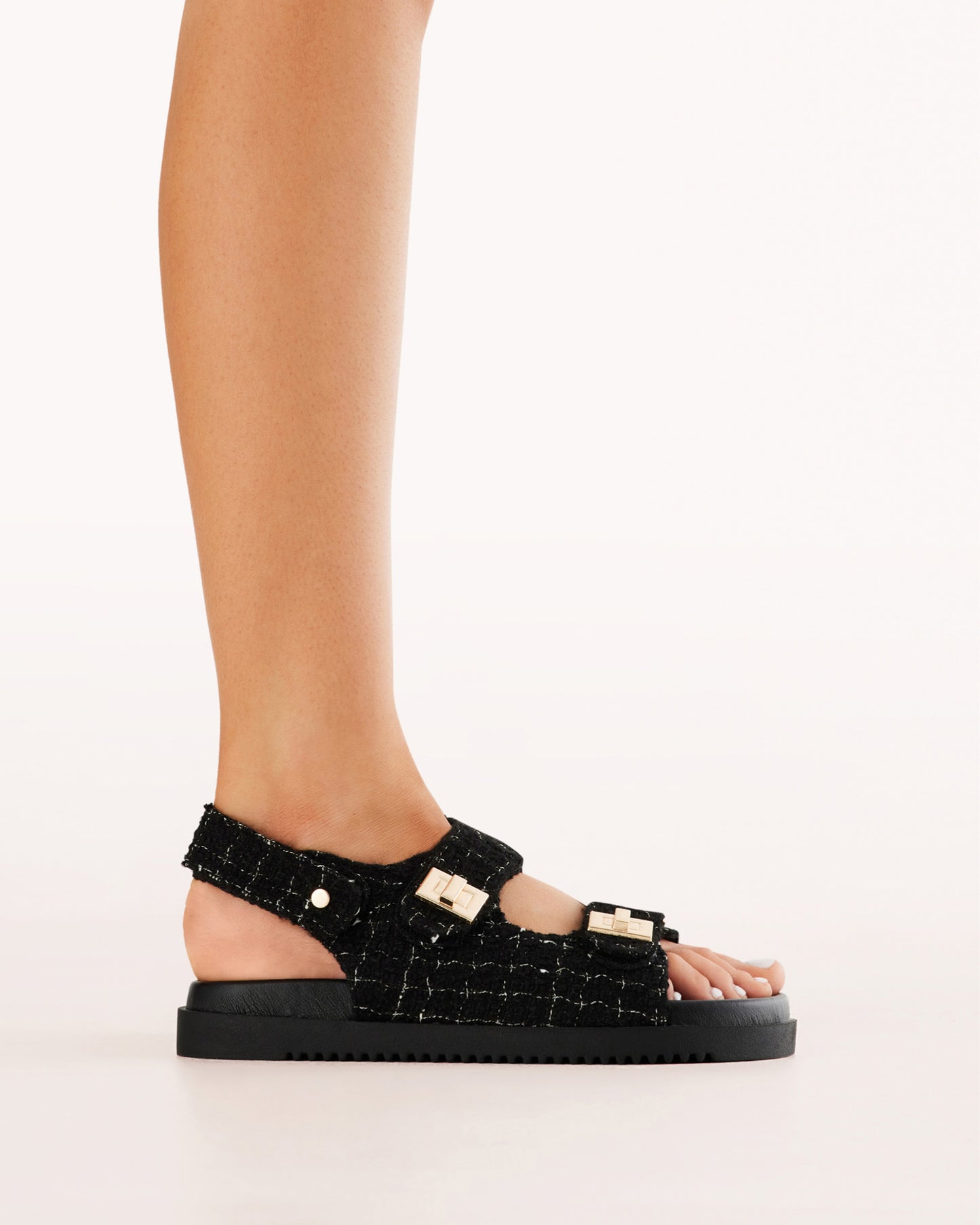 LILLIAN - BLACK BOUCLE-Sandals-Billini-Billini