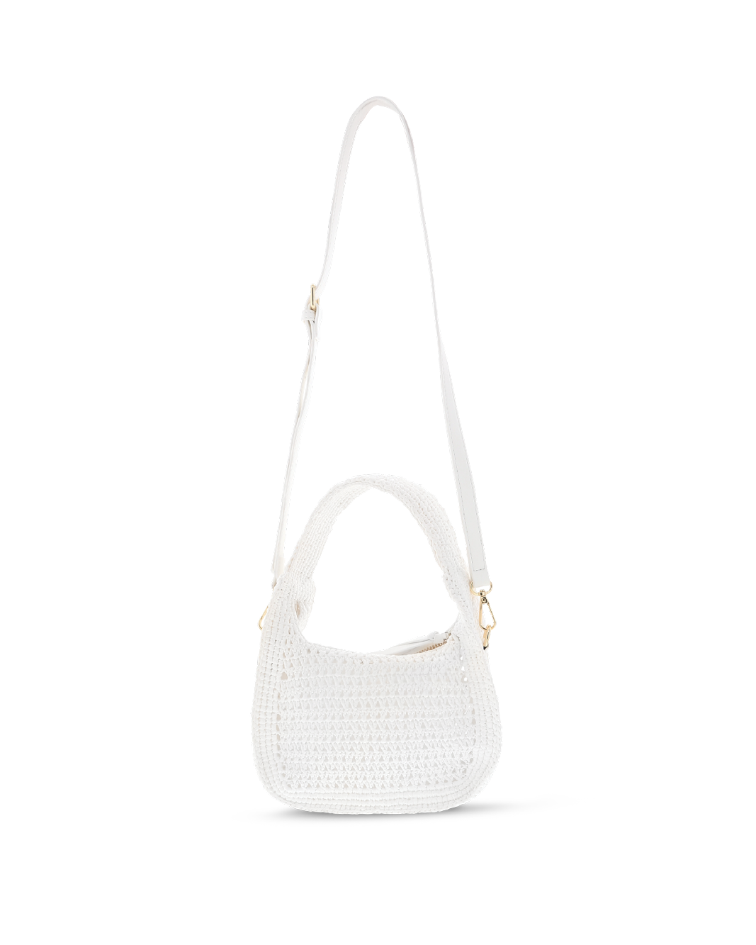 LILY HANDLE BAG - WHITE CROCHET-Handbags-Billini-O/S-Billini