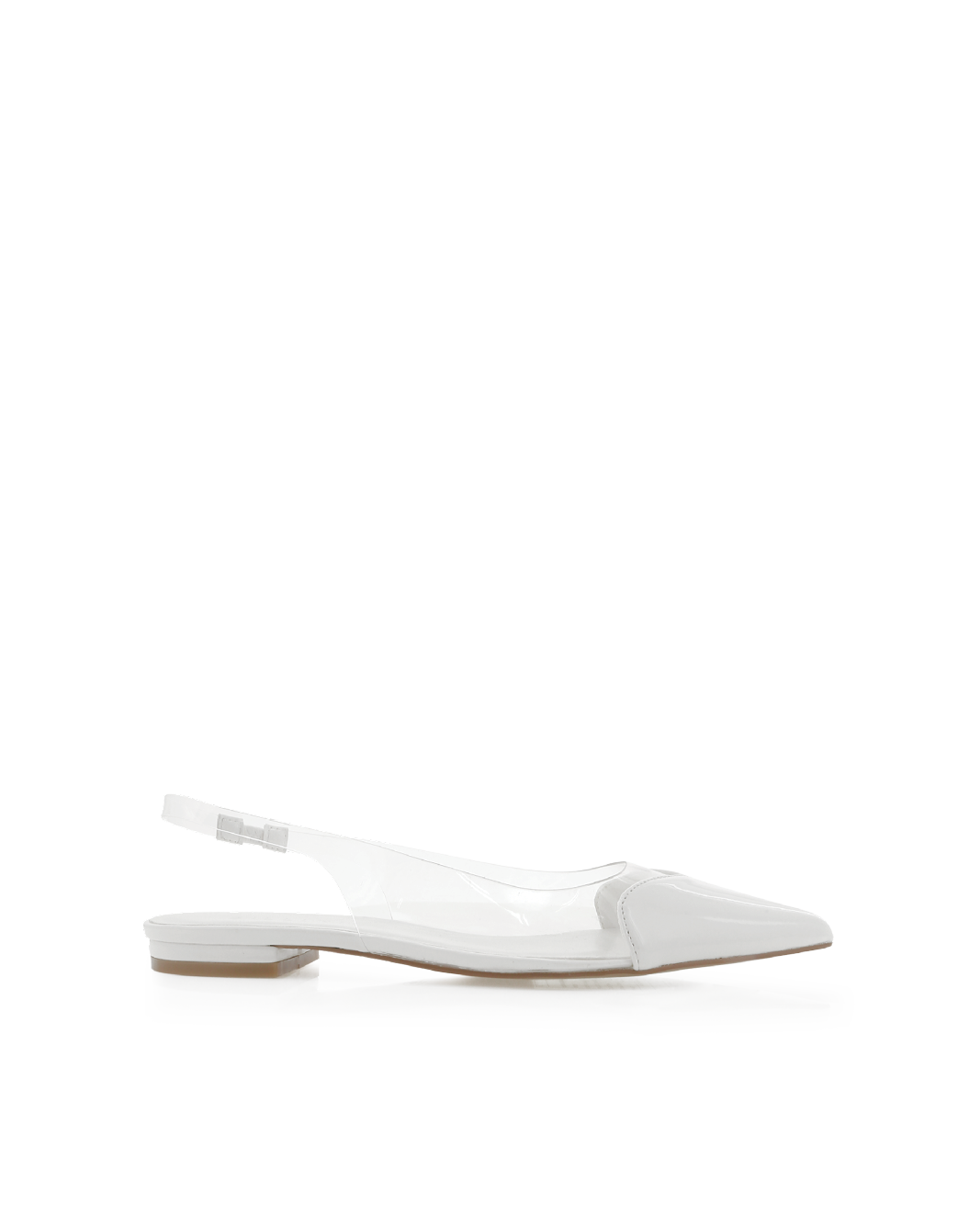 LORITA - WHITE PATENT-CLEAR-Flats-Billini-Billini