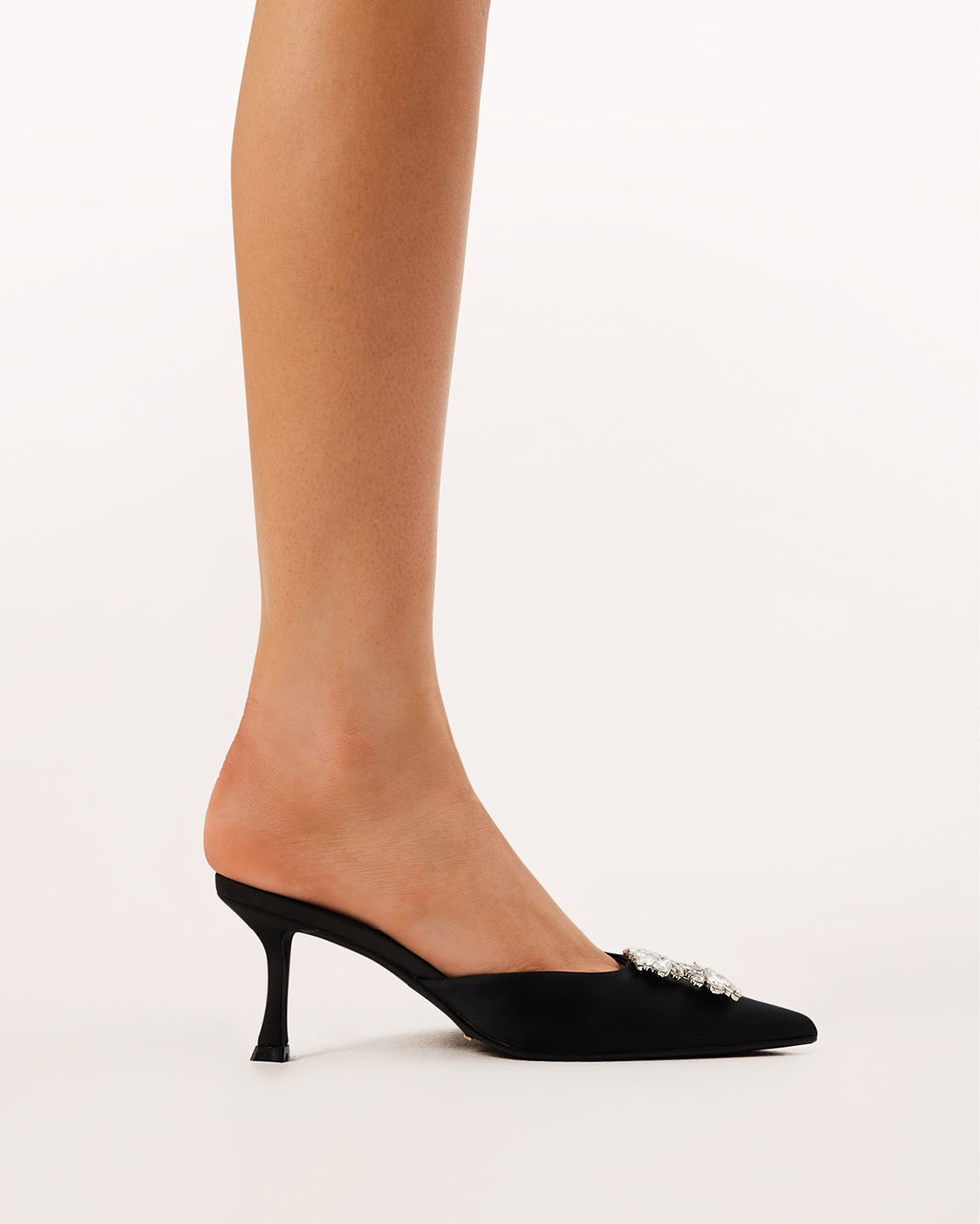 PROMISE - BLACK SATIN-PUMPS-Billini-Billini