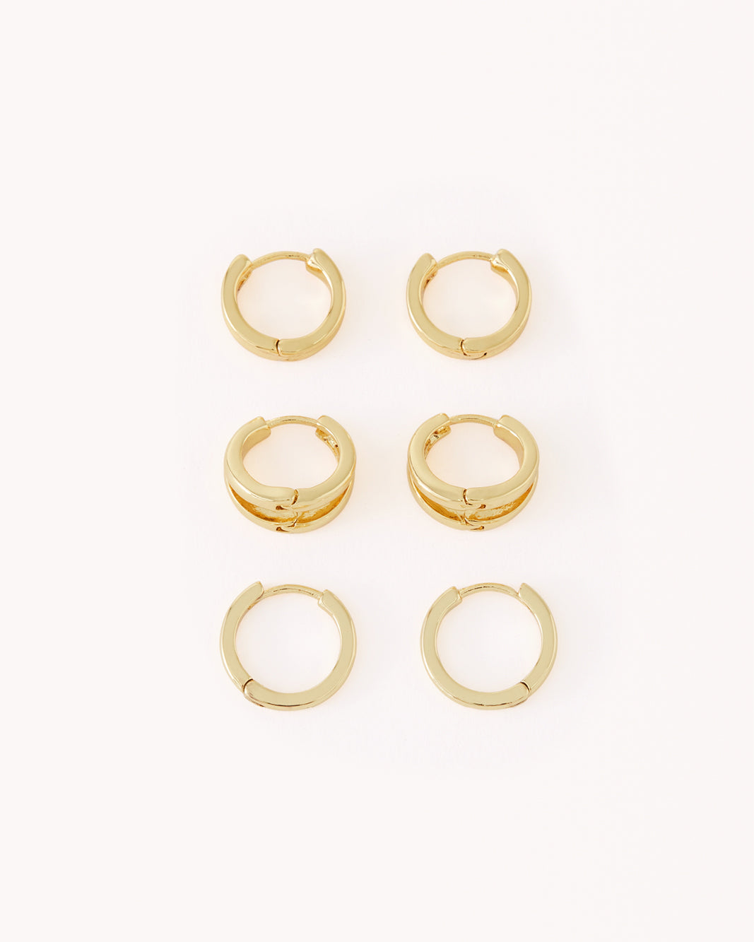 SERENITY EARRING 3 PACK - GOLD PLATED 18K-JEWELLERY-Billini-O/S-Billini