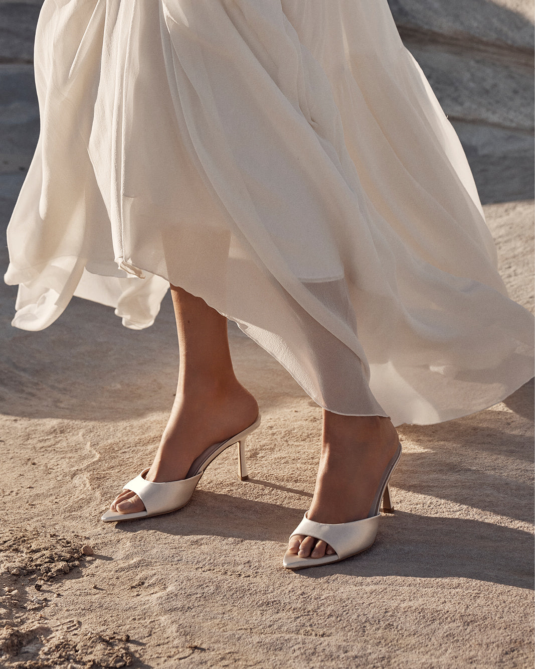 XANTHE - WHITE SATIN-Heels-Billini-Billini